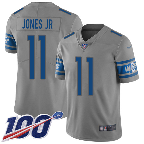 Detroit Lions Limited Gray Men Marvin Jones Jr Jersey NFL Football #11 100th Season Inverted Legend